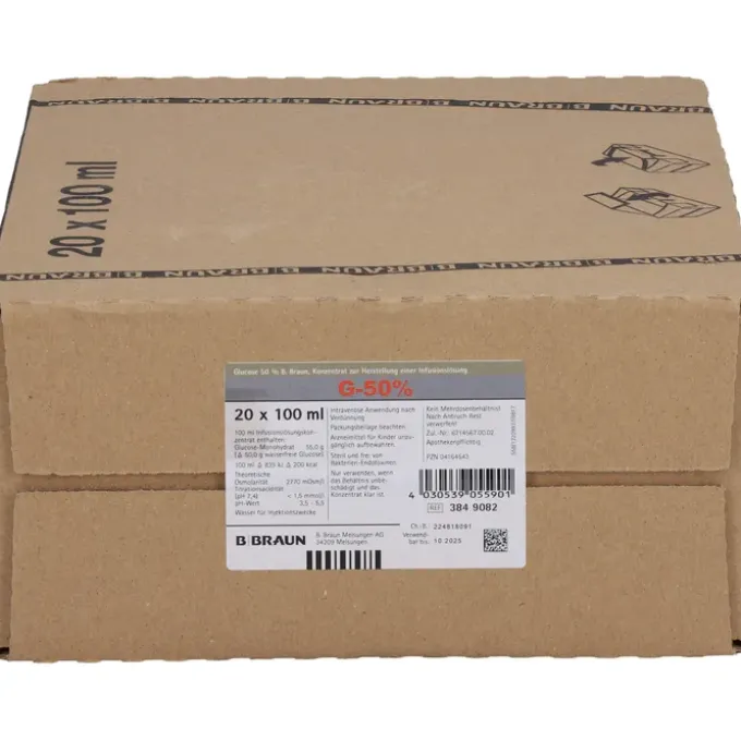 GLUCOSE 50% B.Braun 20X100 ml