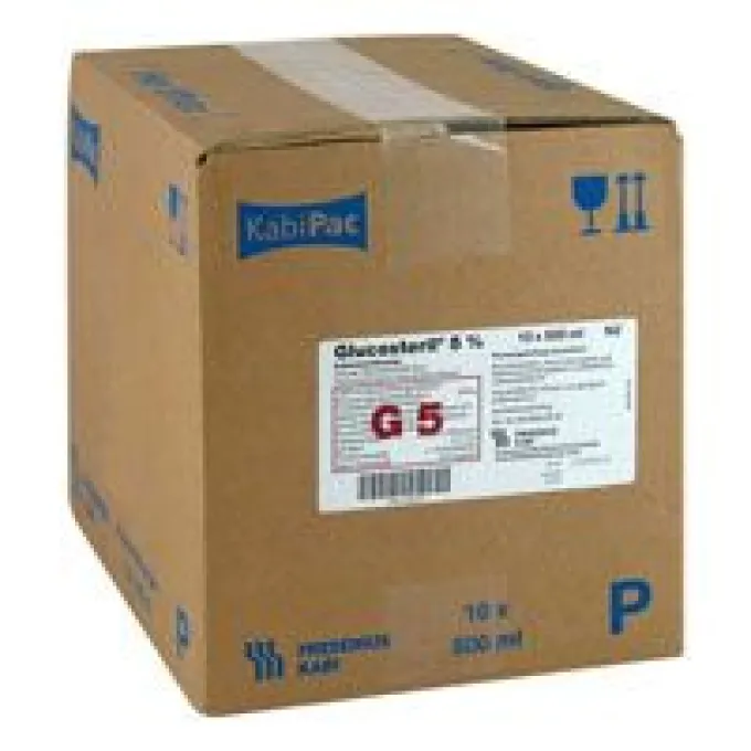 GLUCOSTERIL 5% Plastikflasche Infusionslösung 10X500 ml