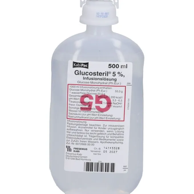 GLUCOSTERIL 5% Plastikflasche Infusionslösung 10X500 ml