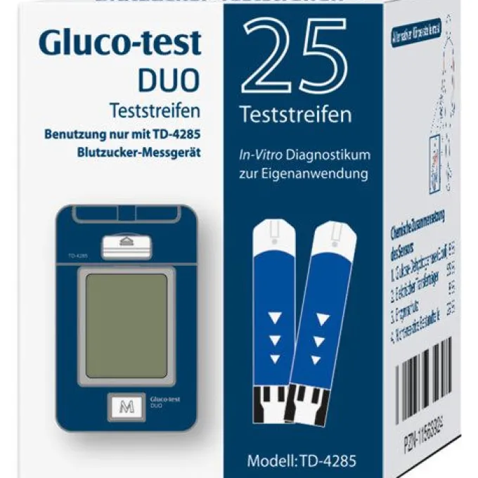 GLUCO TEST DUO Teststreifen 25 St