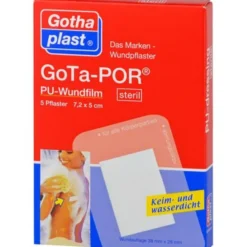 GOTA-POR PU Wundfilm 7,2x5 cm steril Pflaster 5 St