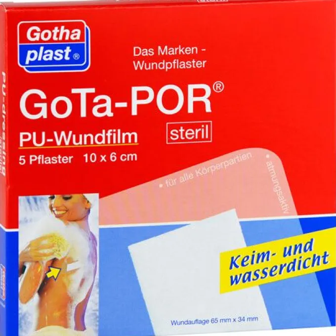 GOTA-POR PU Wundfilm 10x6 cm steril Pflaster 5 St