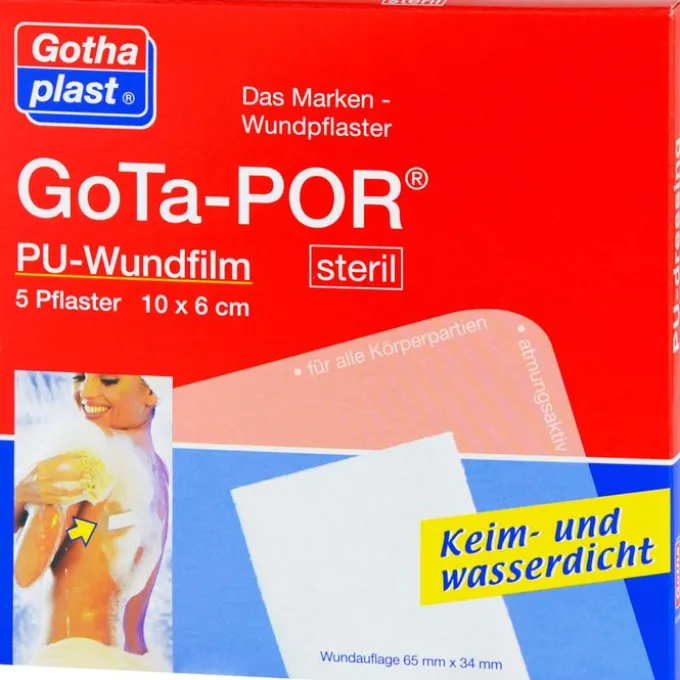 GOTA-POR PU Wundfilm 10x6 cm steril Pflaster 5 St