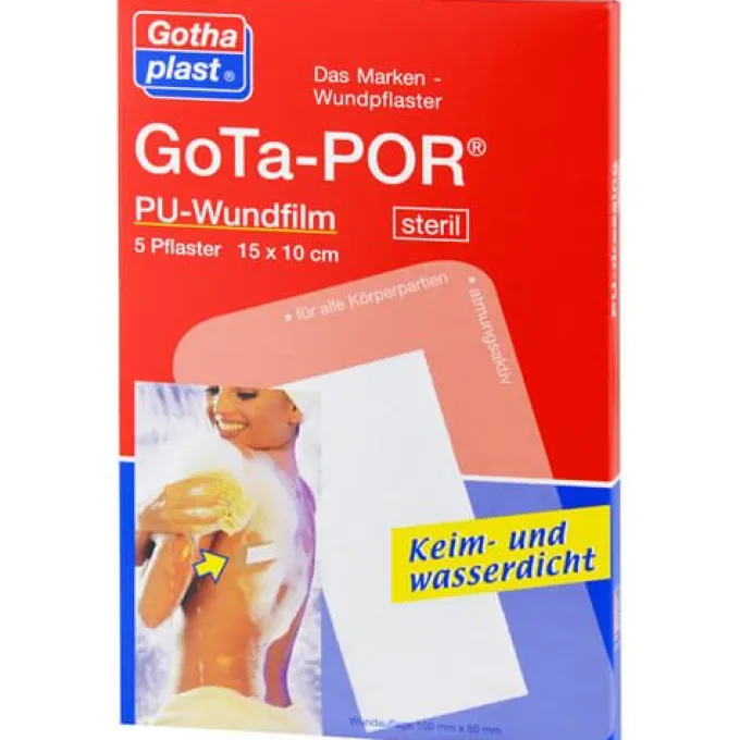 GOTA-POR PU Wundfilm 15x10 cm steril Pflaster 5 St