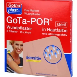GOTA-POR Wundpflaster steril 60x100 mm hautfarben 5 St