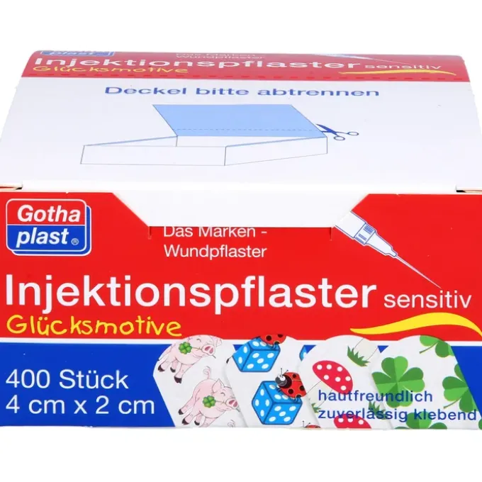 GOTHAPLAST Injektionspfl.Glücksmotive 2x4 cm 400 St