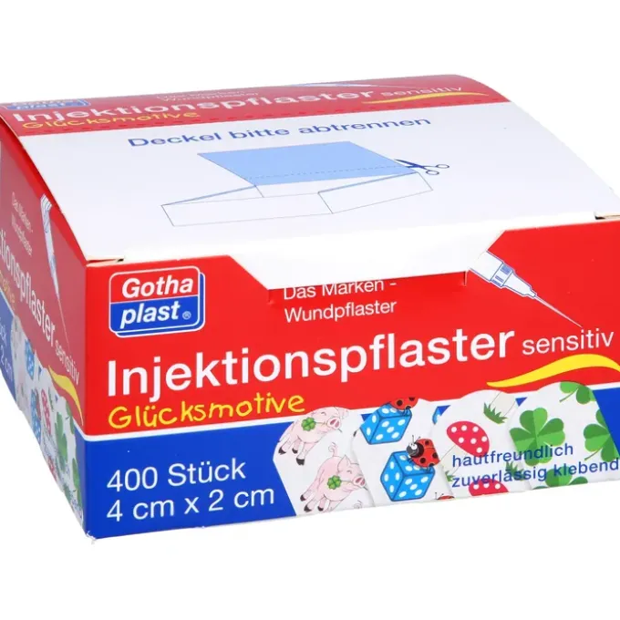 GOTHAPLAST Injektionspfl.Glücksmotive 2x4 cm 400 St