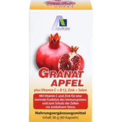 GRANATAPFEL 500 mg plus Vit.C+B12+Zink+Selen Kaps. 60 Stück