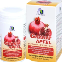 GRANATAPFEL 500 mg plus Vit.C+B12+Zink+Selen Kaps. 60 Stück