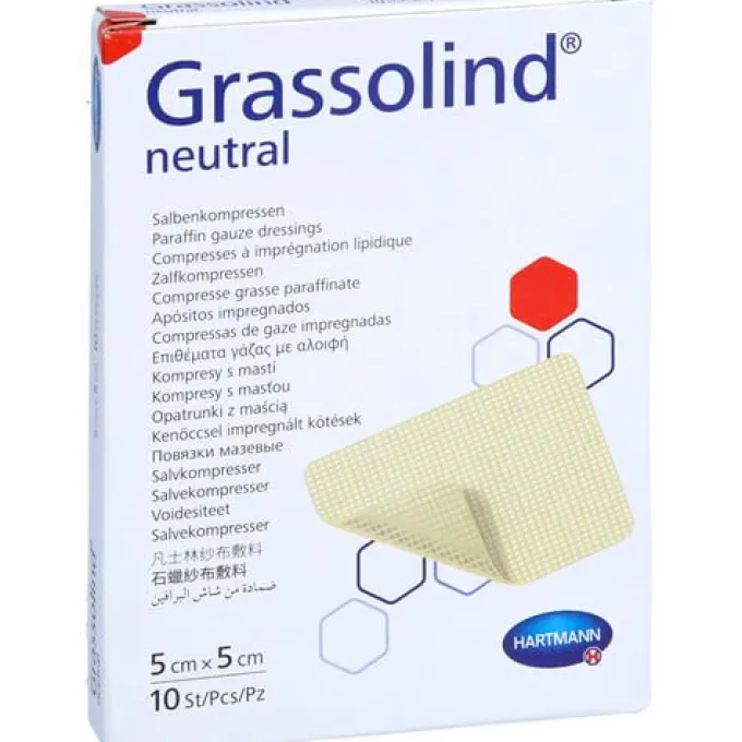 GRASSOLIND Salbenkompressen 5x5 cm steril 10 St