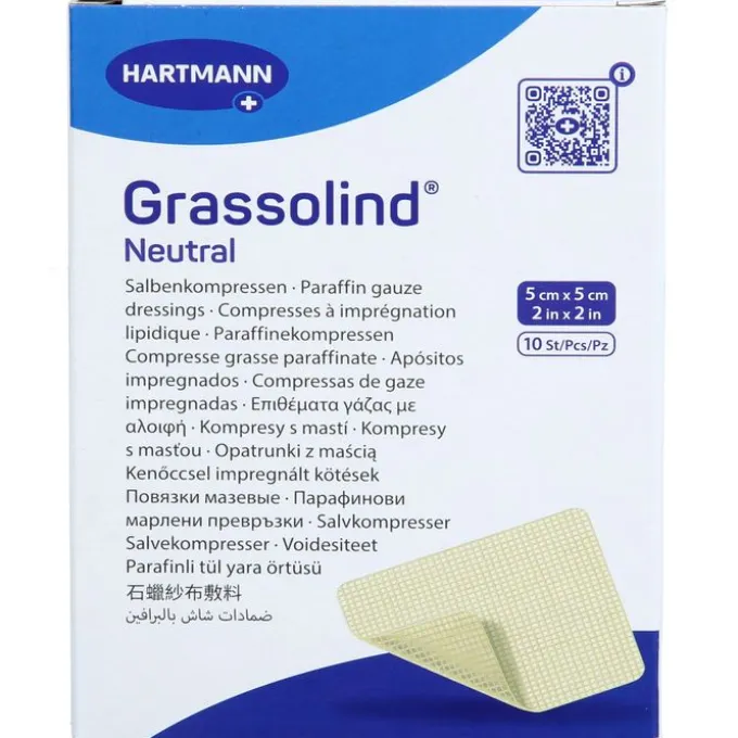 GRASSOLIND Salbenkompressen 5x5 cm steril 10 St