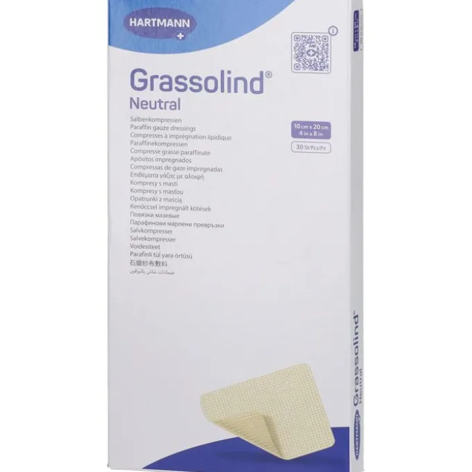 GRASSOLIND Salbenkompressen 10x20 cm steril 30 St