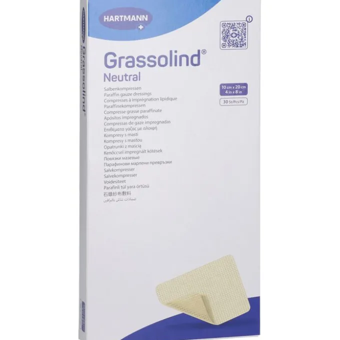 GRASSOLIND Salbenkompressen 10x20 cm steril 30 St