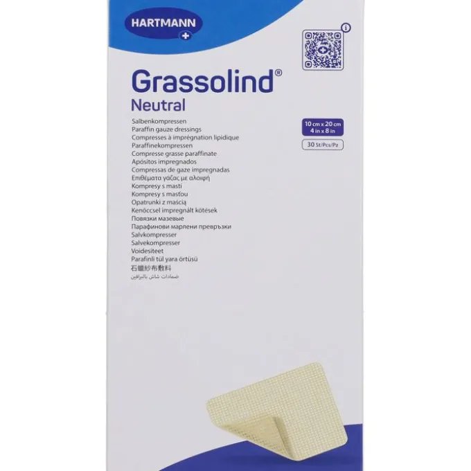 GRASSOLIND Salbenkompressen 10x20 cm steril 30 St