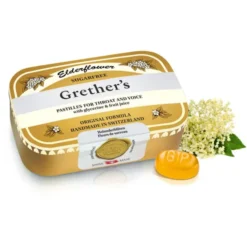 GRETHERS Elderflower zuckerfrei Pastillen 110 g