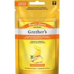 GRETHERS Ginger Lemon zuckerfrei Past.Beutel Ref. 75 g