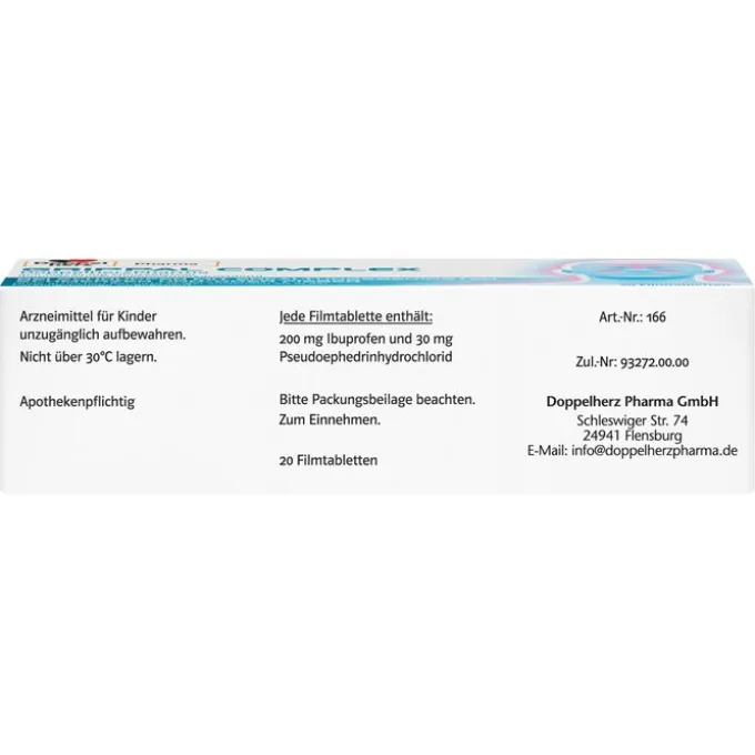 GRIPPAL COMPLEX DoppelherzPharma 200 mg/30 mg FTA 20 St