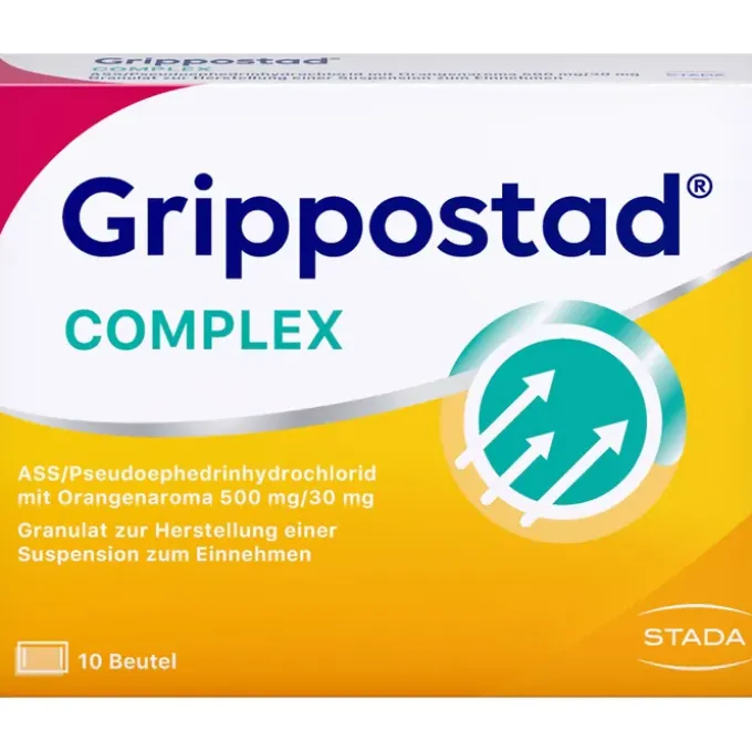 GRIPPOSTAD Complex ASS/Pseudoeph.500/30 mg Orange 10 St