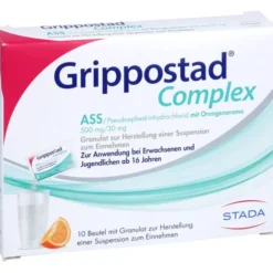 GRIPPOSTAD Complex ASS/Pseudoeph.500/30 mg Orange 10 St