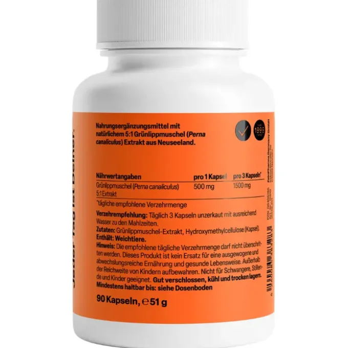 GRÜNLIPPMUSCHEL MIT 2% GAG u.27% Omega-3-Fettsäure 90 Stück