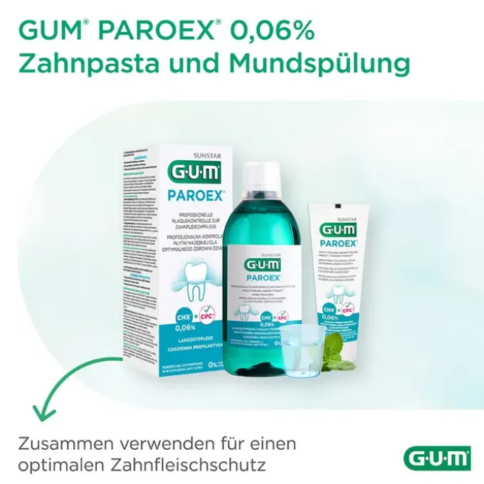 GUM PAROEX 0,06% CHX Mundspülung 500 ml