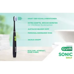 GUM SONIC DAILY Schallzahnbürste schwarz 1 St