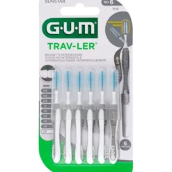 GUM TRAV-LER 2,0mm Kerze grau Interdental+6Kappen 6 St