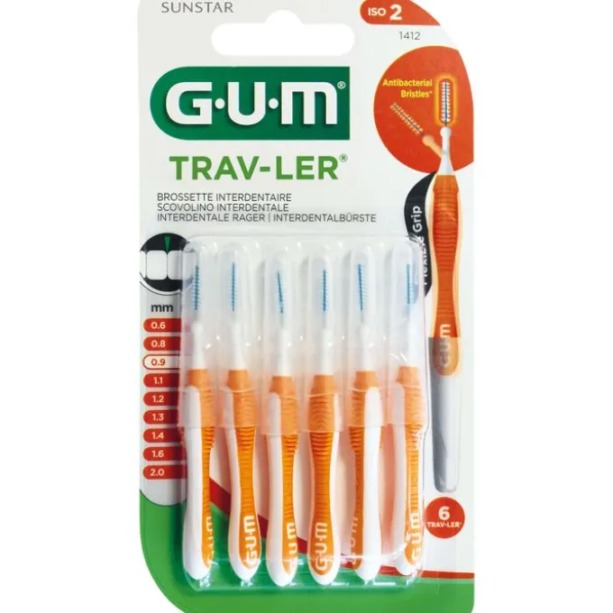 GUM TRAV-LER 0,9mm Kerze orange Intendent.+6Kappen 6 St