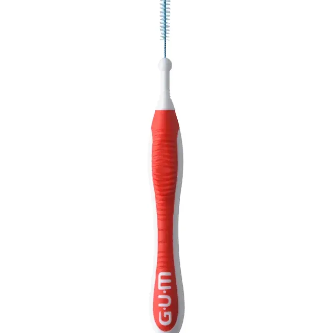 GUM TRAV-LER 0,8mm Kerze rot Interdental+6Kappen 6 St