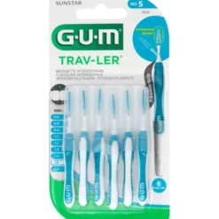 GUM TRAV-LER 1,6mm Tanne blau Interdental+6Kappen 6 St
