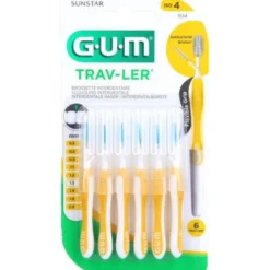 GUM TRAV-LER 1,3mm Tanne gelb Interdental+6Kappen 6 St