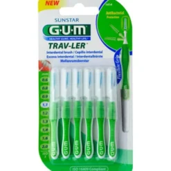 GUM TRAV-LER 1,1mm Tanne grün Interdental+6Kappen 6 St