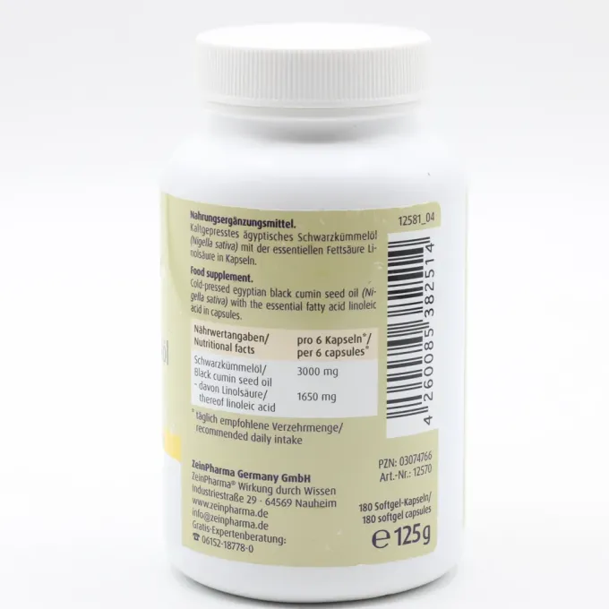 ÄGYPTISCHES Schwarzkümmelöl Kapseln 500 mg 180 Stück