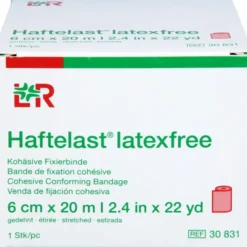 HAFTELAST Fixierb.kohäs.latexfrei 6 cmx20 m rot 1 St