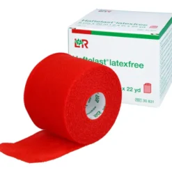 HAFTELAST Fixierb.kohäs.latexfrei 6 cmx20 m rot 1 St