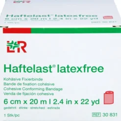 HAFTELAST Fixierb.kohäs.latexfrei 6 cmx20 m rot 1 St