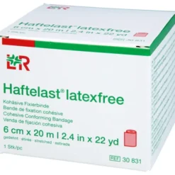 HAFTELAST Fixierb.kohäs.latexfrei 6 cmx20 m rot 1 St