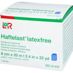 HAFTELAST Fixierb.kohäs.latexfrei 6 cmx20 m blau 1 St