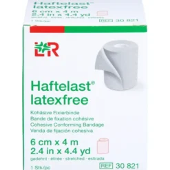 HAFTELAST Fixierb.kohäs.latexfrei 6 cmx4 m creme 1 St