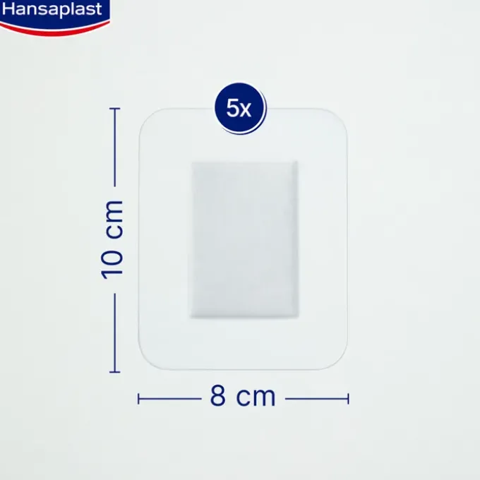 HANSAPLAST Aqua Protect Wundverb.steril 8x10 cm 5 St