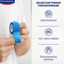 HANSAPLAST Fingerverb.selbsthaft.2,5 cmx5 m blau 1 St
