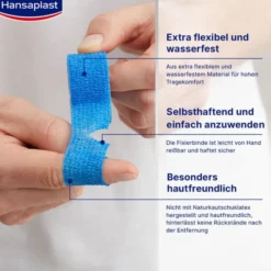 HANSAPLAST Fixierbinde selbsthaft.6 cmx4 m blau 1 St