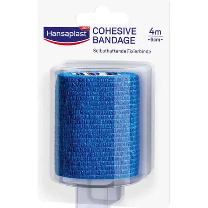 HANSAPLAST Fixierbinde selbsthaft.6 cmx4 m blau 1 St
