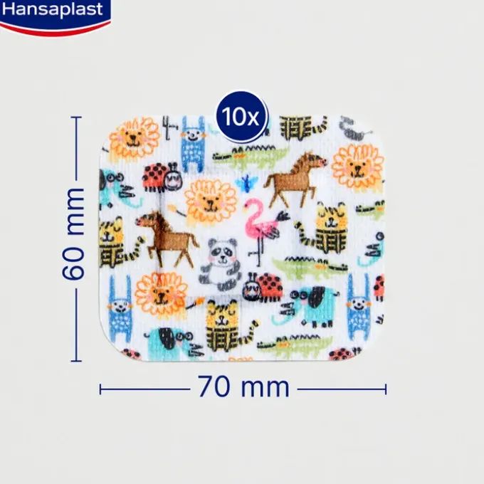 HANSAPLAST Kids Pflasterstrips sensitive 6x7 cm 10 St