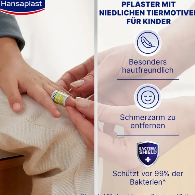 HANSAPLAST Kids Pflasterstrips Universal 1,9x7,2cm 100 St