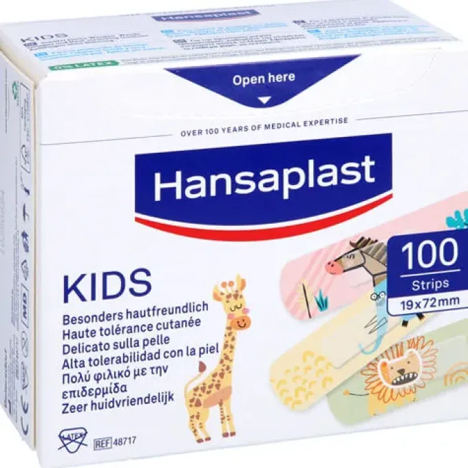 HANSAPLAST Kids Pflasterstrips Universal 1,9x7,2cm 100 St