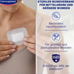 HANSAPLAST Sensitive Wundverband steril 6x7 cm 5 St