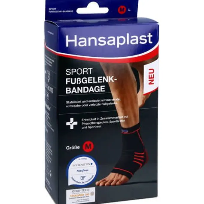 HANSAPLAST Sport Fußgelenk-Bandage Gr.M 1 St