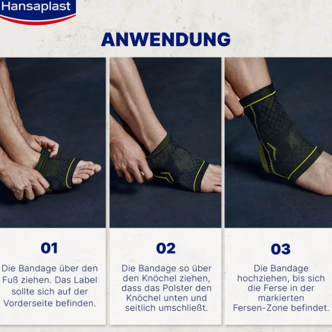 HANSAPLAST Sport Fußgelenk-Bandage Gr.M 1 St