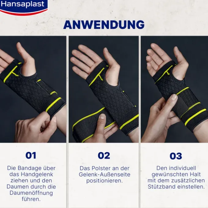 HANSAPLAST Sport Handgelenk-Bandage Gr.L 1 St